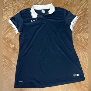 Nike Dark Blue Polo with White Trim